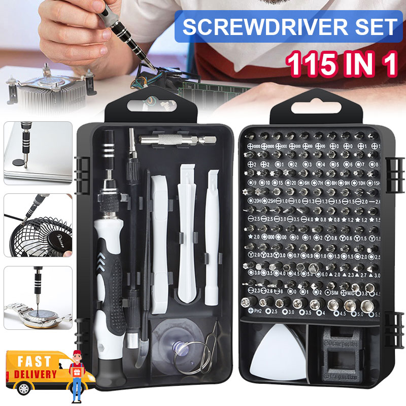 115 in 1 Mini Magnetics DIY Repair Tool Kit PC Mobile Phone Precision Screwdriver Set Computer Device Repair Hand Home Professional Multifunct Tools