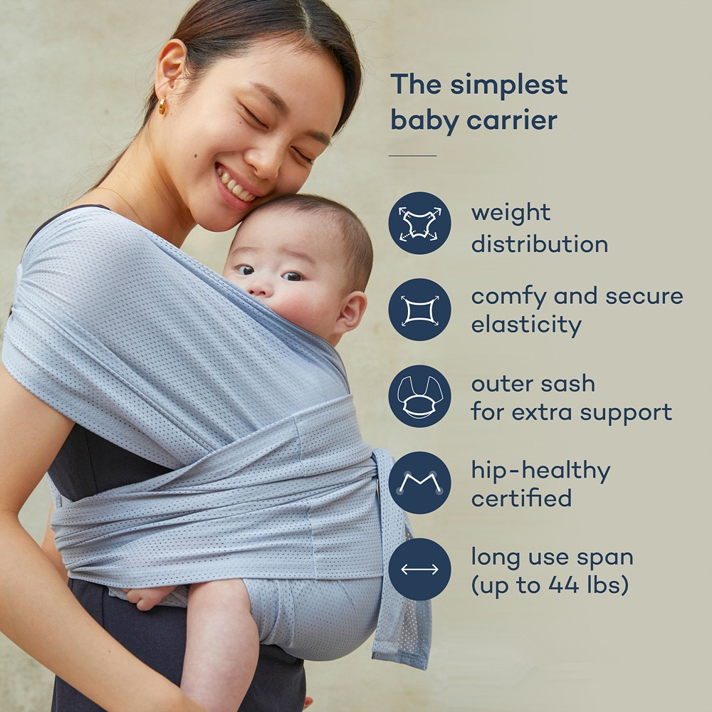 Ready Stock Easy to Wear Lightweight and Breathable Air Mesh Ergonomic Baby Carrier Sling Baby Carrier Newborn Infant to Todd;er Fresh Parents Must Have Travel 婴儿背带
