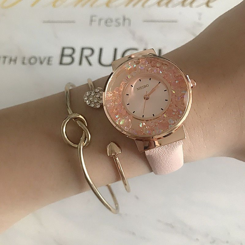 【Ready stock】Quartz watch 2023 New Ladies Watch Lazy Magnet Belt Korean Fashion Rhinestone Graceful Online Influencer Same Style Student Quartz Watch