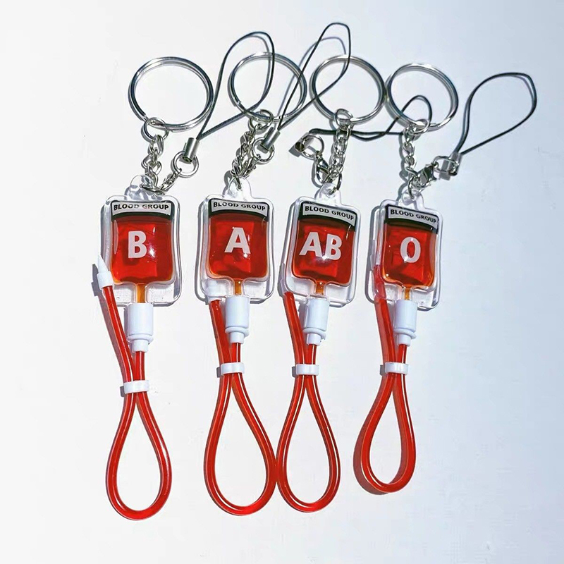 4 Styles Blood Bag Keychain Car Bag Pendant Decorating Birthday Party Gift