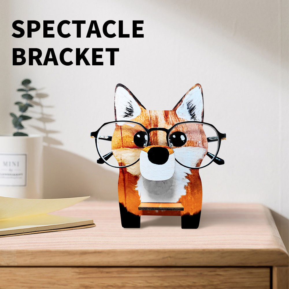 Creative Wooden Small Animal Glasses Holder Storage Ornaments Products Children's Sunglasses