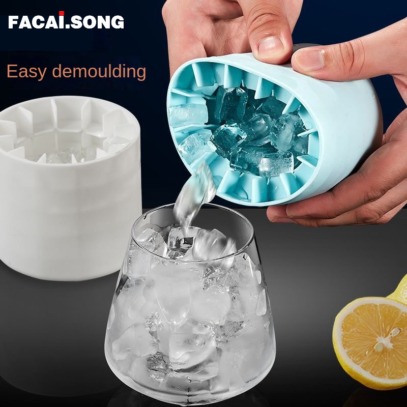 Silicone Ice Bucket Cup Mold Ice Cubes Tray Food Grade Quickly Freeze Ice Maker Creative Design Ice Bucket Whiskey Beer Maker