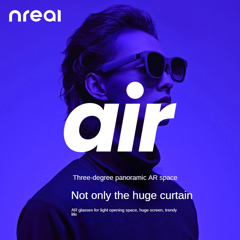 【Xreal】Nreal Air Smart AR Glasses Portable 130 Inches Space Giant Screen 1080p Viewing Mobile Computer 3D HD Private Cinema