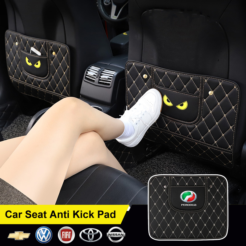 1PCS Car Seat back Anti Kick Pad Protector Cover Car Interior Accessories Waterproof Anti Dirty Mat PU Leather Cover Protector Mat