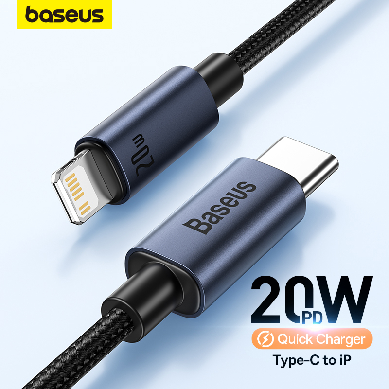 Baseus PD 20W USB-C to Lighting Fast Charging Cable Compatible For iPhone 13 12 11 Pro Max