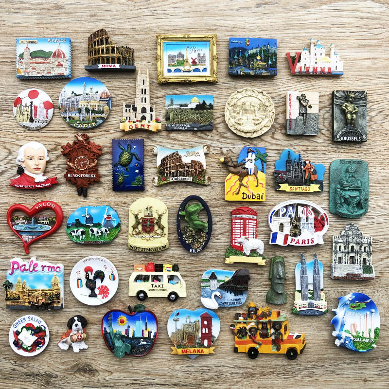 World Travel Souvenirs Fridge Magnets Spain Belgium Germany Netherlands Israel Tourism Magnetic Refrigerator Stickers Home Decoration Magnetic