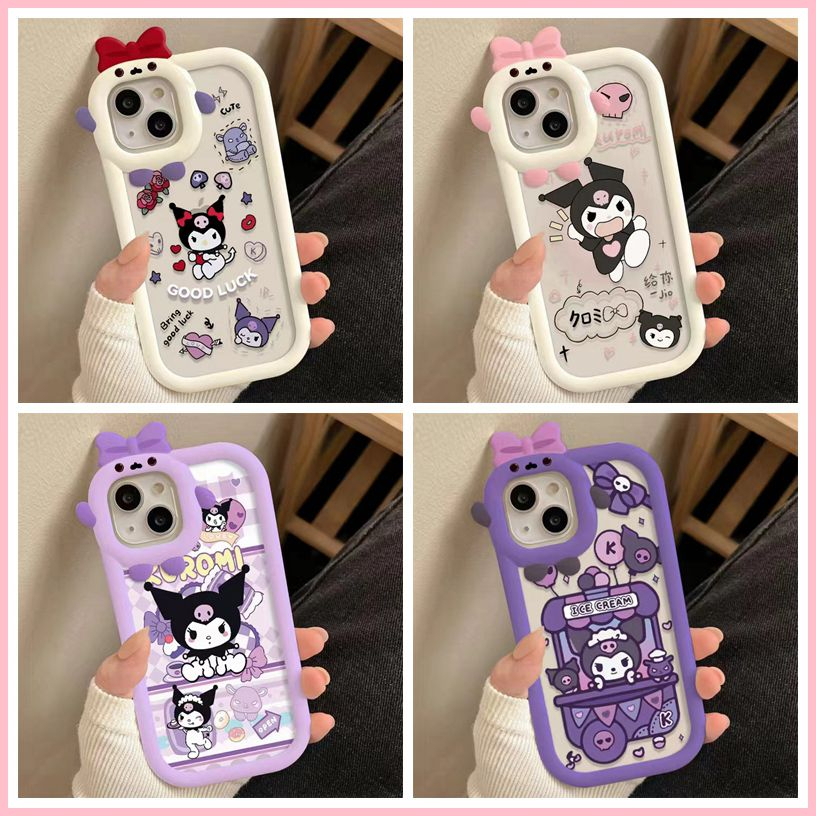 Casing Infinix Hot 20i Hot 30 Hot 30i Smart 7 Hot 11 Play Hot 10 Play Hot 9 Play Smart 6 ram2 Hot 20 4G Smart 5 Hot 30 Play Hot 20 Play Smart 6(ram 3）Casing Kasus anti-drop telefon Kuromi yang jelas dan gaya