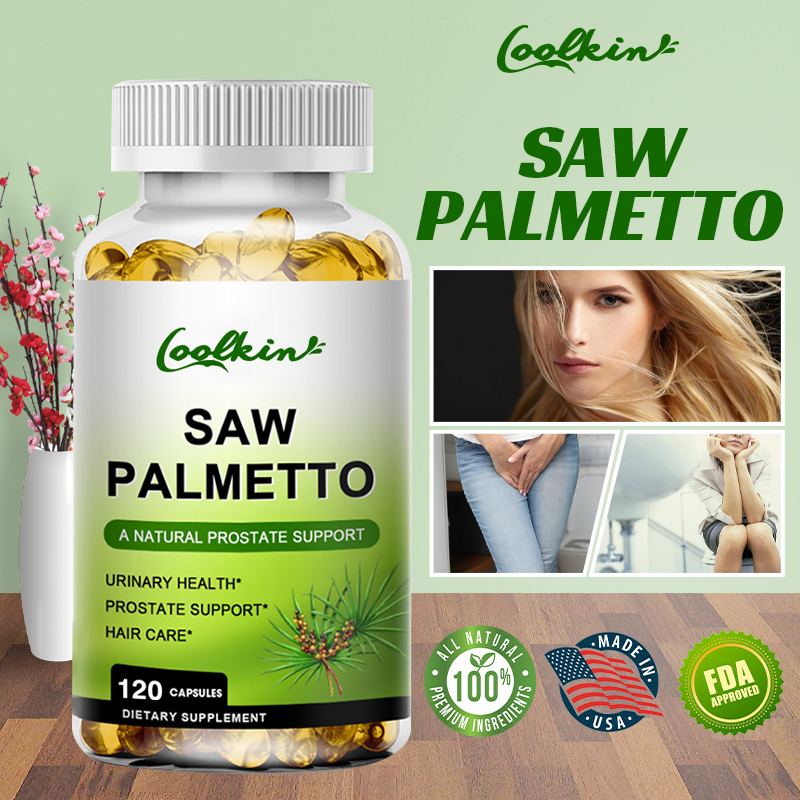 Organic Saw Palmetto Capsules Help Prevent Prostate Health DHT Promotes Hair Growth Supplements Support Urinary Tract Health