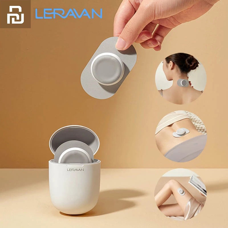 Xiaomi Leravan Electrical Magic Massage Stickers TENS mini Pulse Massager Full Body Relax Muscle Therapy Massager With Charging Case