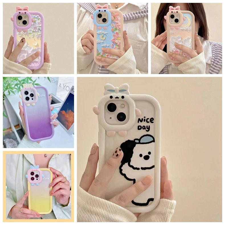 Casing Infinix Hot 10 Lite X657B Hot 9 Play Hot 20 Play 4G Hot 10 Lite X657B Smart 6（ram 3） Kreatif kes telefon anti drop yang transparan bunga kecil