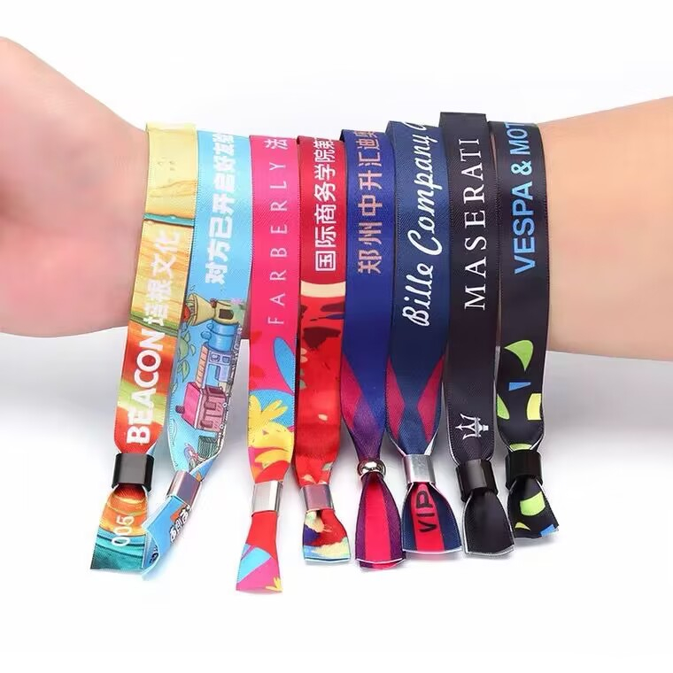 Event Festival Wristbands Custom Personalized/Woven Polyester Bracelets/Fabric Wrist bands Concert