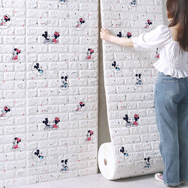 SUPER LONG MAX have 2000CM 3D Wall Sticker Self-Adhesive Brick Decoration Home Decor Wallpaper WallPaper Brick Wall Stickers PE Foam Waterproof Wallpaper