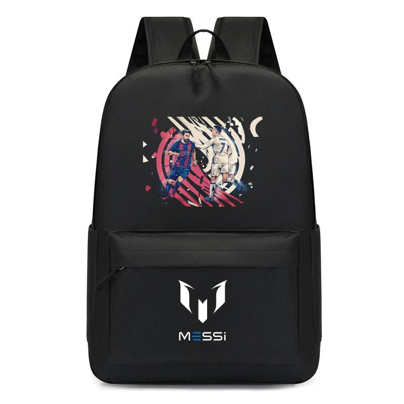 Free Shipping Championship Football School Bag World Cup Merchandise Backpack 44 * 30 * 14cm Ronaldor Messi Barcelona Royal Madrid Sports Student Canvas