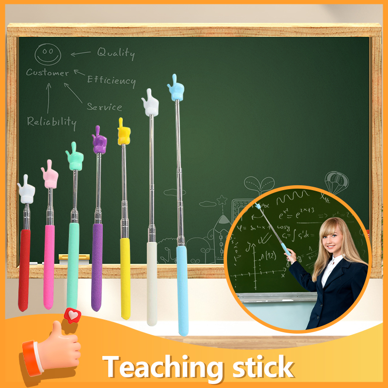 Telescopic Pointer Multifunctional Teaching Stick School Supplies Teacher Whiteboard Pointer Teaching Tool Non-slip Handle EEyiyi