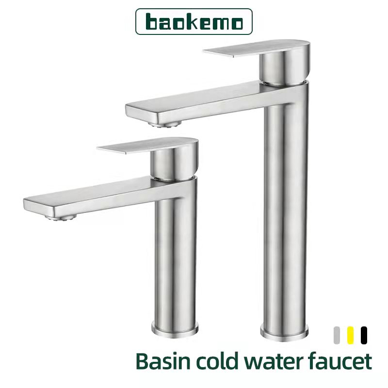 baokemo Stainless Steel Basin faucet Singel Cold Water 1/2inch