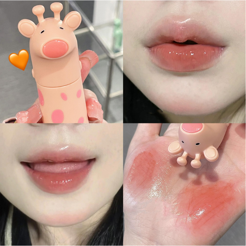 Moisturizing Lip Gloss Water-Mirror Lip Tint Long-lasting Quick-drying Film-forming Lipstick Non-Stick Cup Non-Fading Cute Versatile Korean Style 6 Colors Available