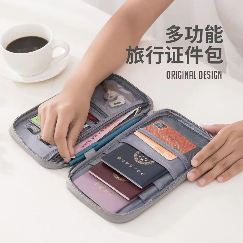 Travel Multi-Functional Air Ticket Passport Holder Document Package Overseas Card Holder Wallet Integrated Waterproof Storage Bag pgYL