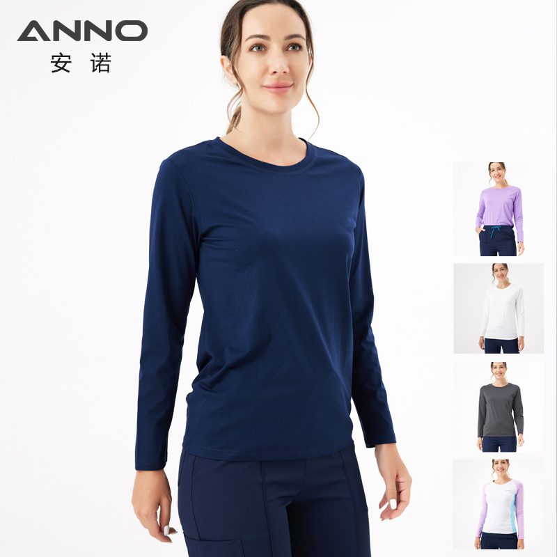 ANNO Long Sleeves Thermal Underwear Hospital Medical Scrubs Equipment Unisex Body Keep Warm Inside Work Wear Shirt Nursing Accessories