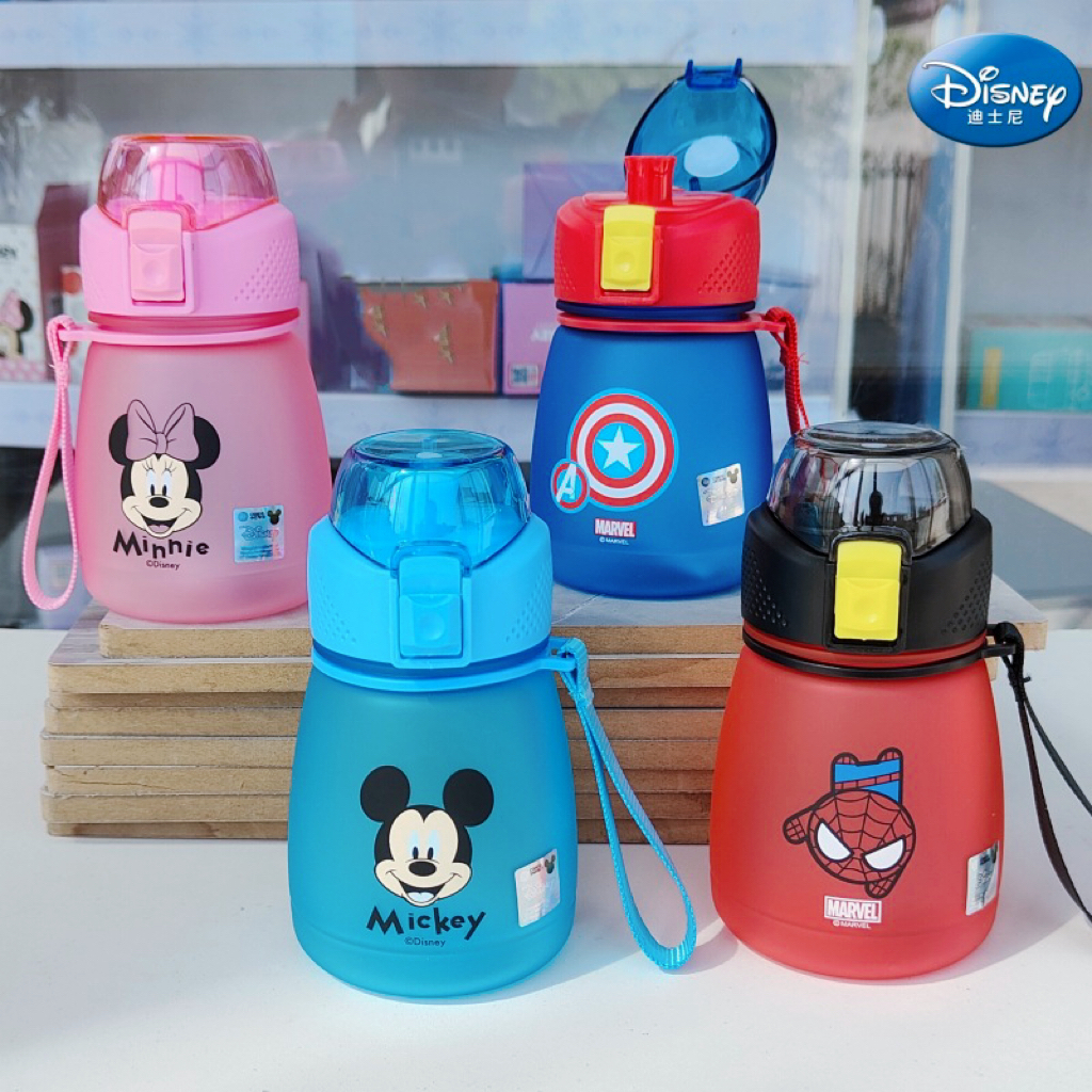 Disney Marvel Children Kids Water Bottle Straw Bottle 450ml Tritan Material BPA Free Ready Stock In Malaysia