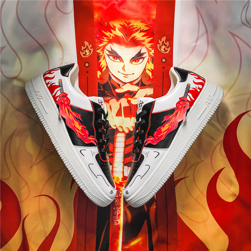 Anime Men Casual Shoes Comic Sneakers Men Cosplay Print Patchwork Shoes Sports School Cartoon Shoes