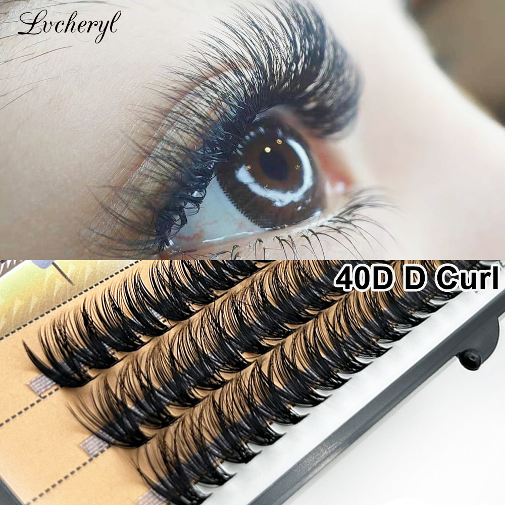 Lvcheryl [Ready Stock] 10/20/30/40D Eyelash Extension Natural Mink Human Hair Individual Eyelash DIY False Eyelash Makeup Tools