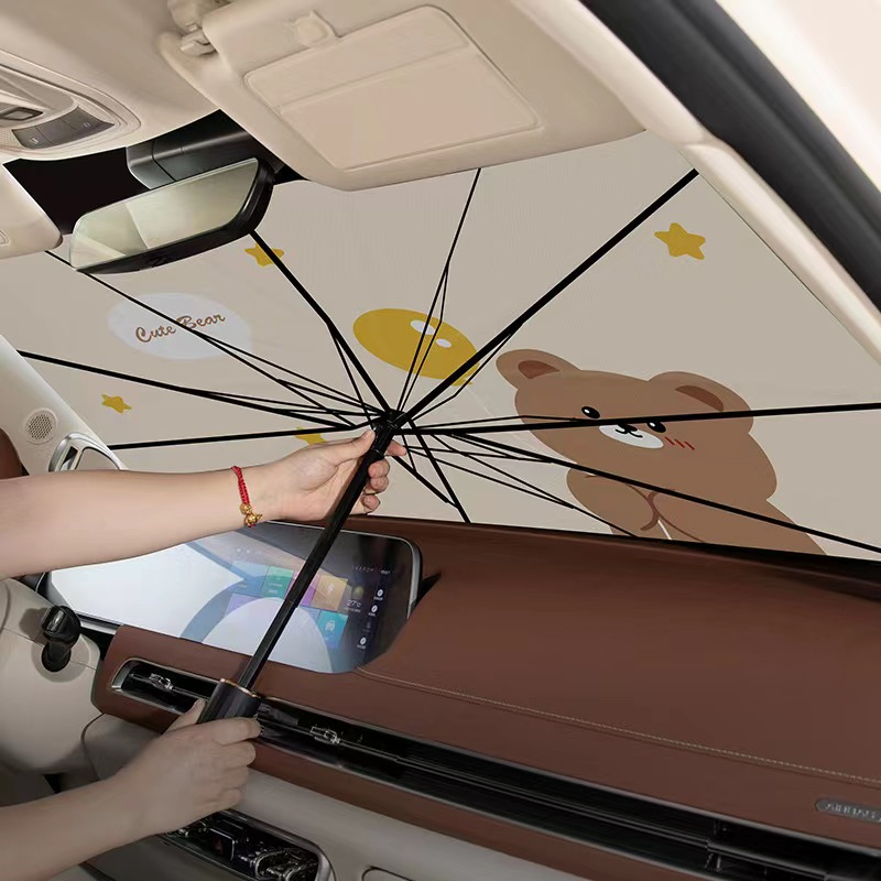 【New style hot sale】Car Sun shade Windshield Car Sun Shade Umbrella Car UV Cover Sunshade Car Interior Protection 汽車遮陽伞