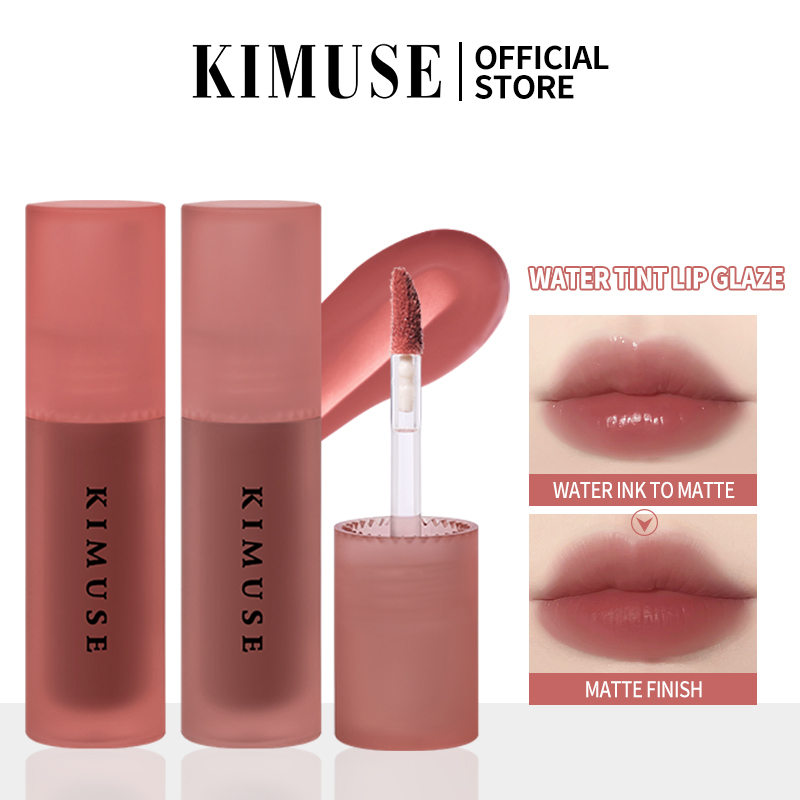 KIMUSE Water Tint Lip Glaze Waterproof Long Lasting Matte Liquid Lip Gloss Lipstick 13 Colors