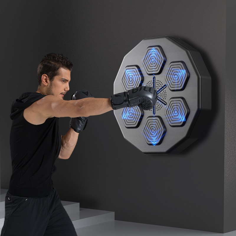 Smart Electronic Wall Target LED Reaction Goal Music Boxing Training Fitness Equipment Trainer for Kids Adults Home