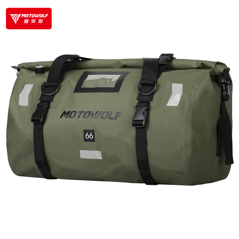 Fashion Motorcycle Tail Bag Waterproof Multi-Functional Durable Rear Motocross Seat Bag High Capacity Rider Backpack 40L 66L