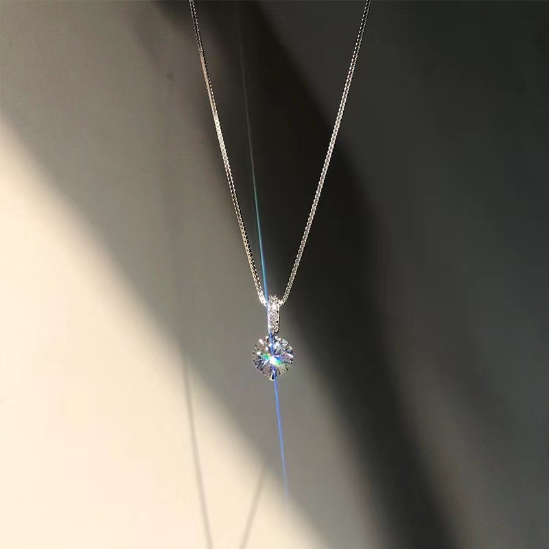 Exquisite Simple~mini Diamond Fine Flash Box Chain Whole Body 925 Silver Non-Fade Clavicle Chain