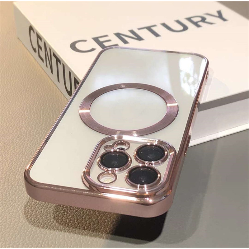 Luxury 6D Plating Magnet Case for iPhone 11 Pro MAX 12 13 14 Pro MAX Magnetic iphone 14 Casing With Camera Lens Protection