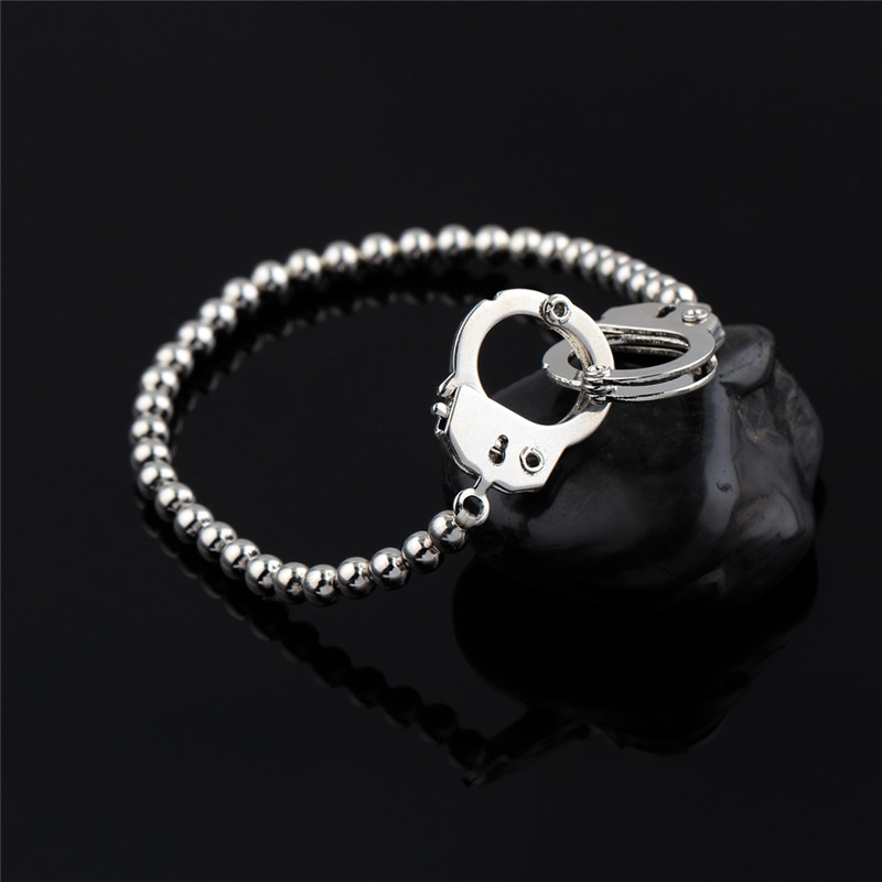 France Style Jewelry Silver-color Metal beads Handcuff Bracelet For Women Men Bracelet