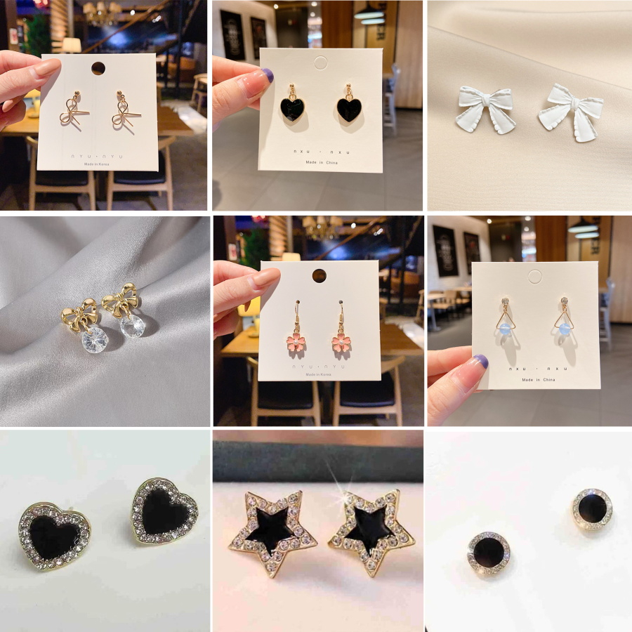 Small Fresh Korean Version Earrings Influencer ins Simple Earrings Hot-selling Earrings Wholesale Price