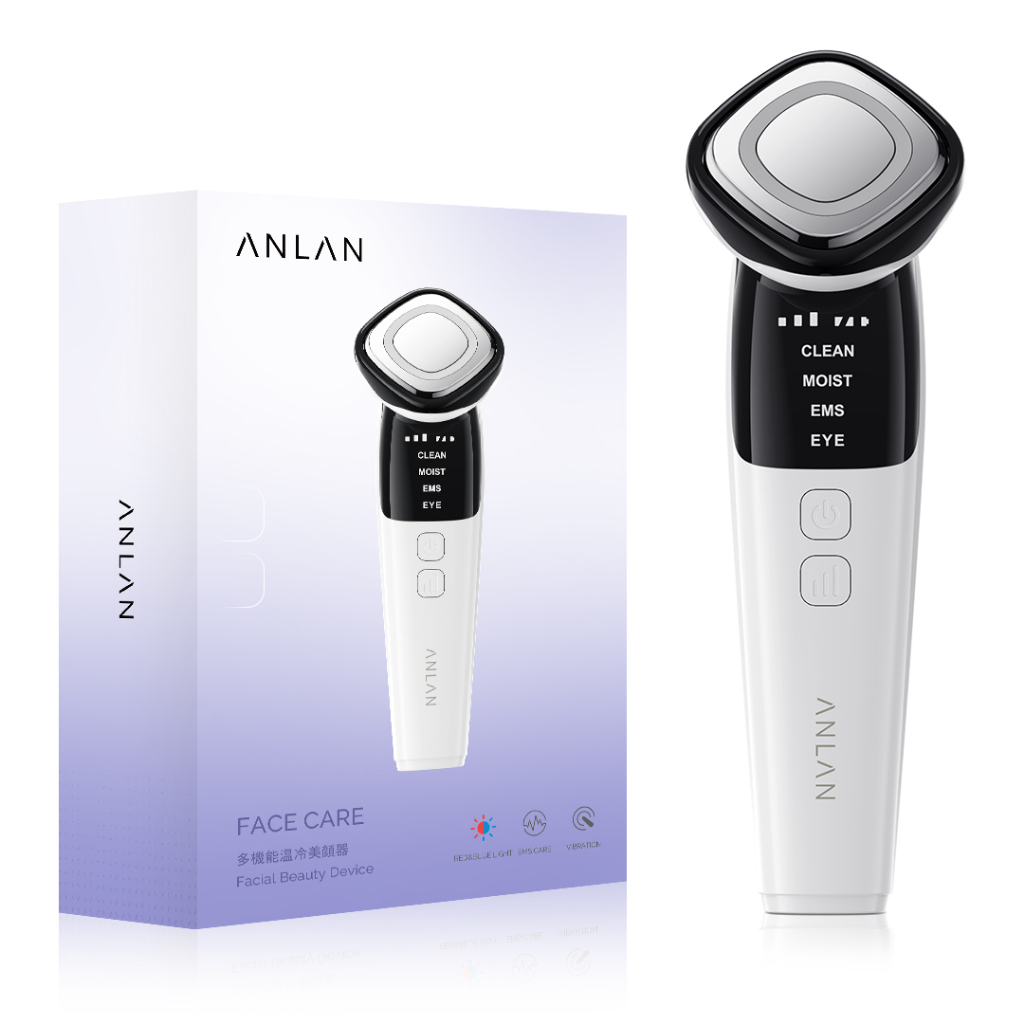 ANLAN EMS Facial Massager/EMS Eye Massager LED Light Therapy Sonic Vibration Anti-Wrinkle Anti-Aging Skin Care Device