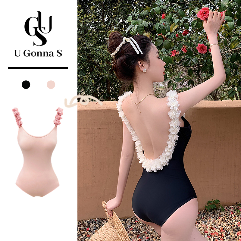 Bikini Swimsuit For Woman Beachwear Swimwear One Piece 2 Colours Longuette Sexy With Bra Pad Simple Designed Korean Fashion Elegant Solid Color 2023