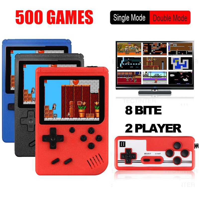 3-inch Portable Classic Retro Mini Video Game Console FC 3 Game Player Built-in 500 Game Handheld Game Console Game Box