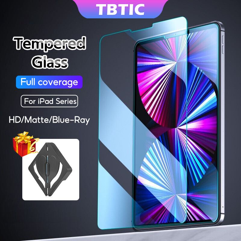 TBTIC Tempered Glass Screen Protector For iPad Air 7 M3 2025 Pro 11 13 2024 Air 5 4 10.9 3 11th A16 10th 2022 9 8 7 10.2 Mini 6 2 1 Pro 10.5 9.7 12.9