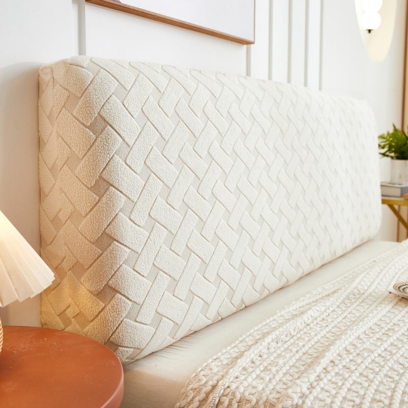 DANSUNREVE Jacquard Headboard Cover Slipcovers Solid Color Stripe Elastic Sarung katil Soft Bed Cover Dust Proof All-inclusive Bed Head Back Protection King Queen 床頭防塵罩 Hiasan Aidilfitri