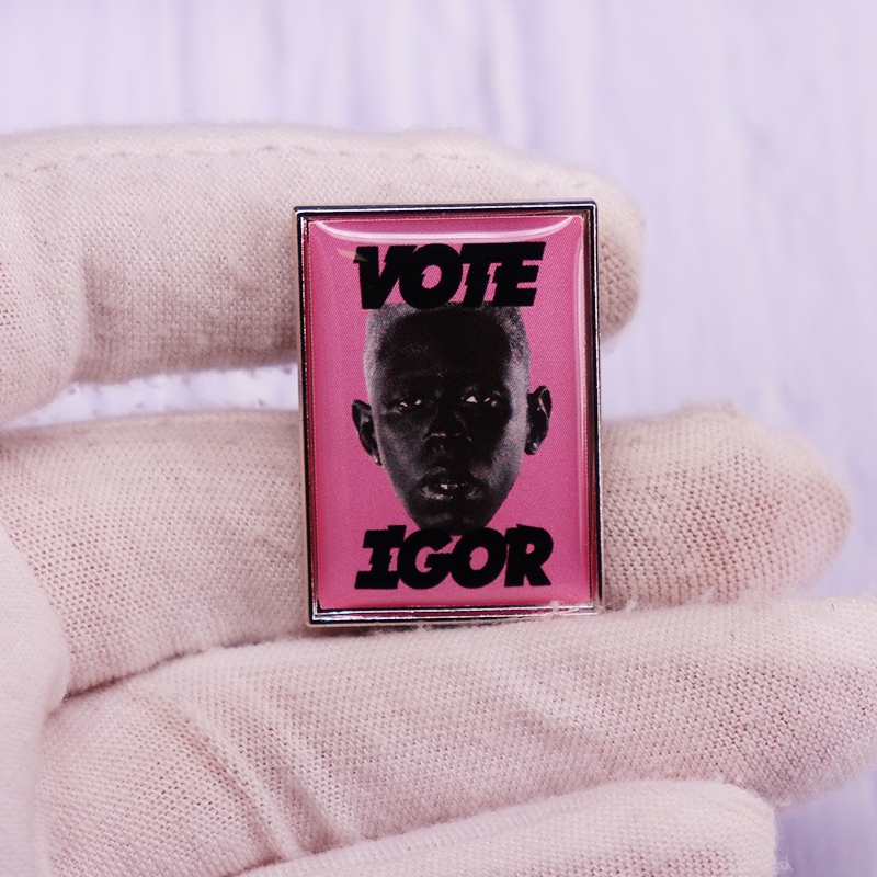 Vote Igor Pink Pin Tyler The Creator Hip Hop Rap Music Brooch