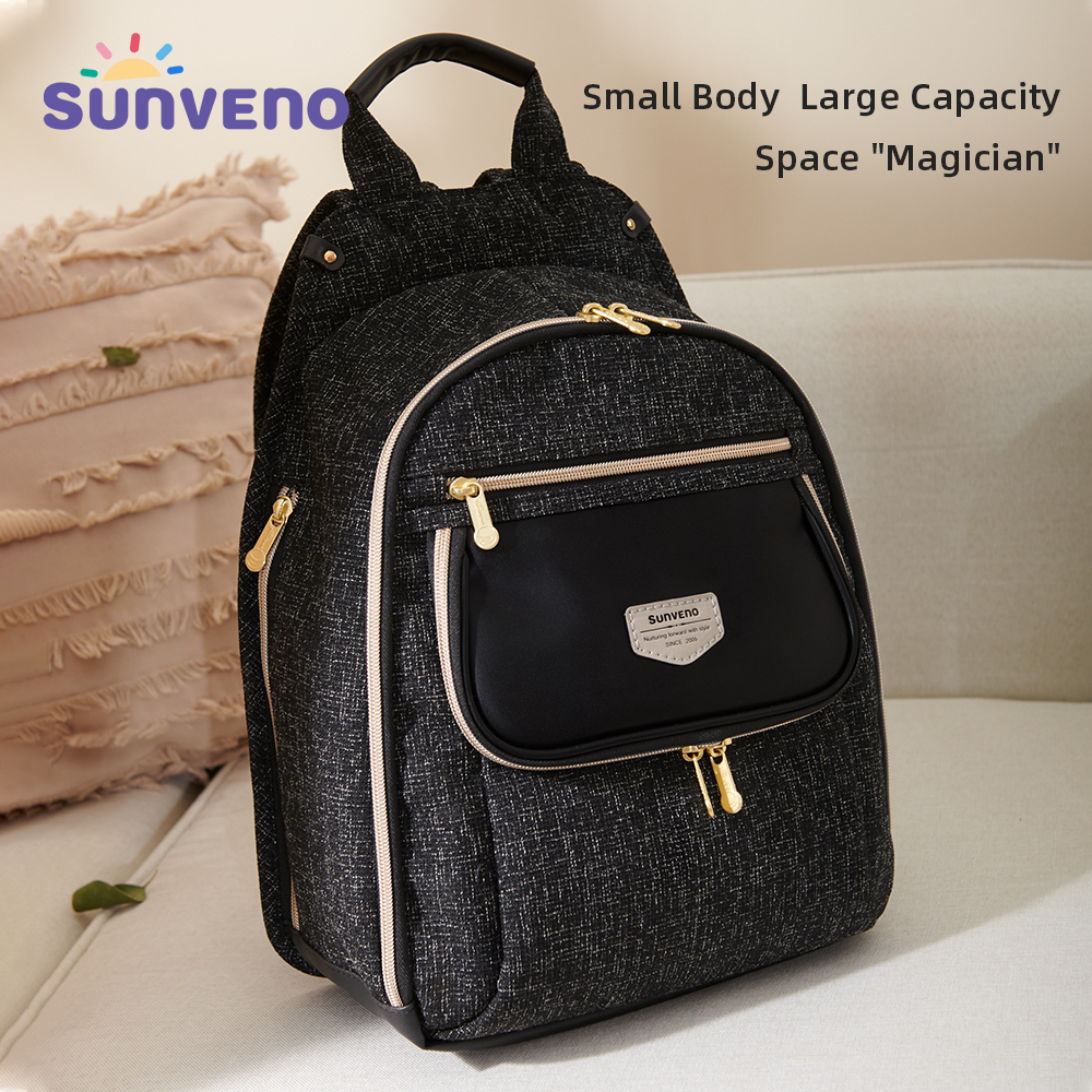 SUNVENO Multifunction Fashion Diaper Bag Backpack,Large Capacity Double Shoulder Travel Nappy Bag Travel Maternity Mummy Bag Baby Care