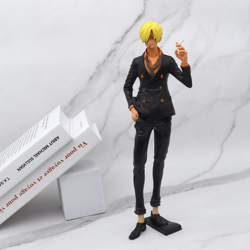 28cm Anime One Piece Vinsmoke Sanji Smoking Insert Grandista PVC Action Figures Model Dolls Toys Kids Christmas Birthday Gifts