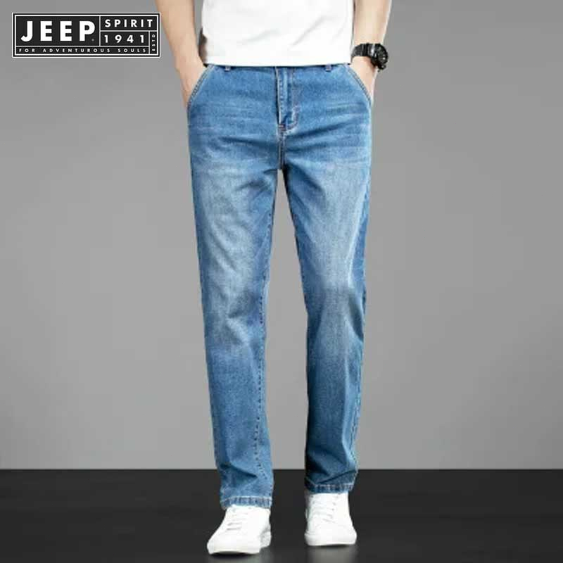 JEEP SPIRIT 1941 ESTD Straight Loose Wild Casual Men's Jeans