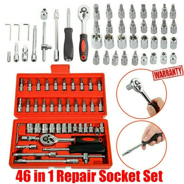 40-46pcs/set Tool Box Car Motorcycle Repair Set Hand Tools Home Service motor DIY Kit