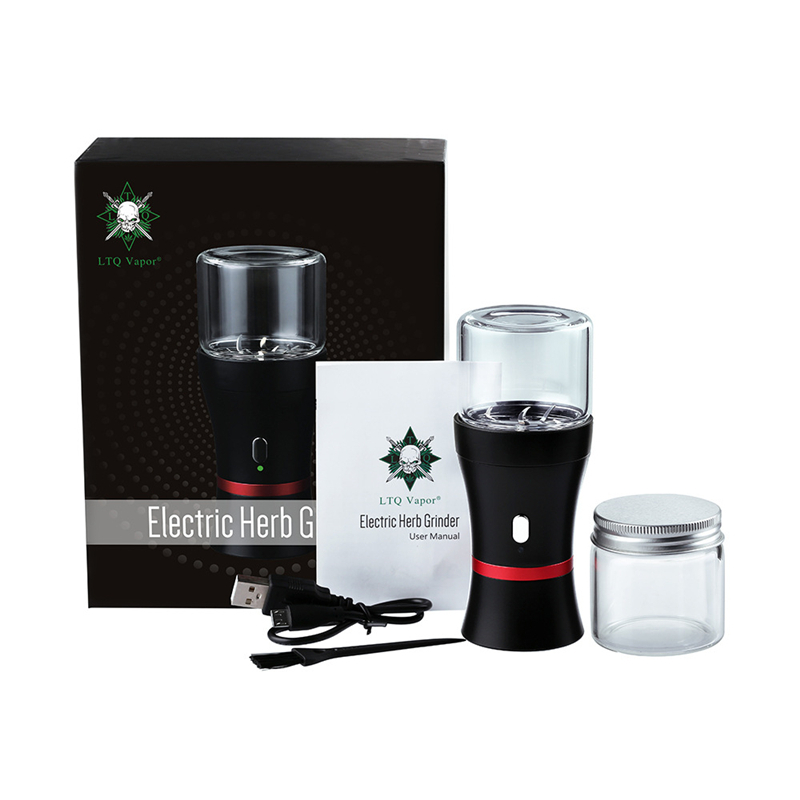 Electric Herb Grinder Portable Crusher 6 Blades Updated Spice Grinder,Rechargeable Electric Grinder with  Herb Jars and Cleaning Brush