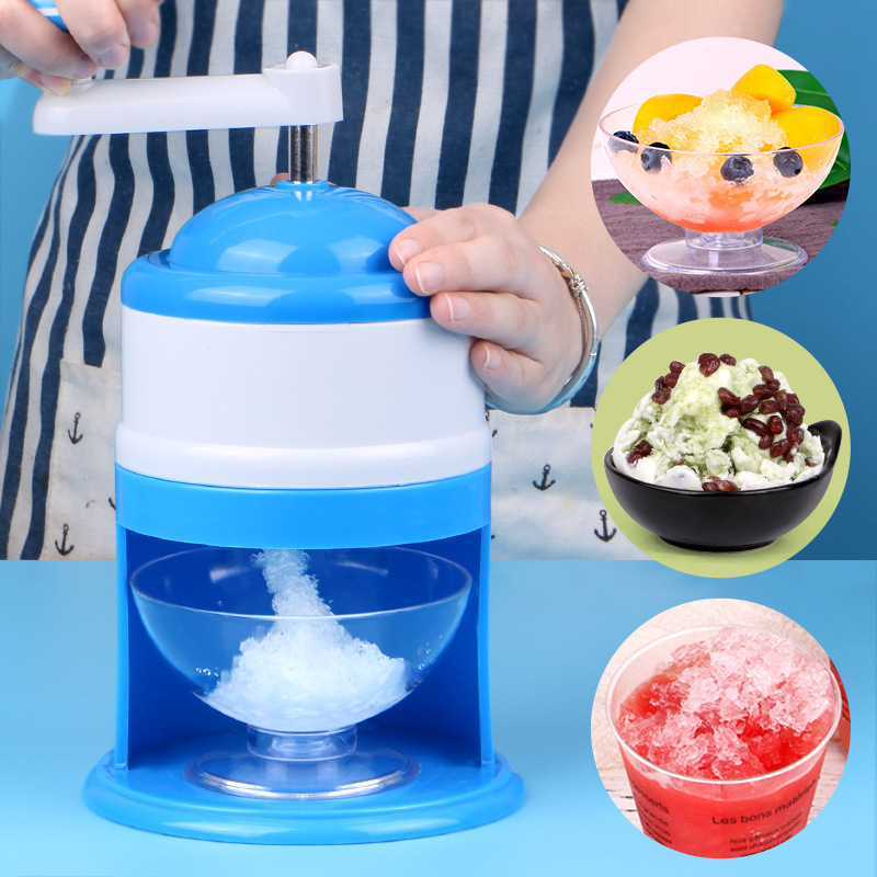 Manual Shaved Ice Machine Sand Ice Machine Ice Blender Manual Ice Maker Creative Manual Ice Crusher DIY Milkshake Smoothie Machine Small Hail Ice Machine