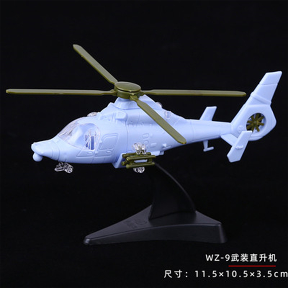 1:115 Scale Chinese WZ-9 Helicopter Gunships Aircraft Assembly Mini Plastic Military Model Puzzle Building Figure Toys