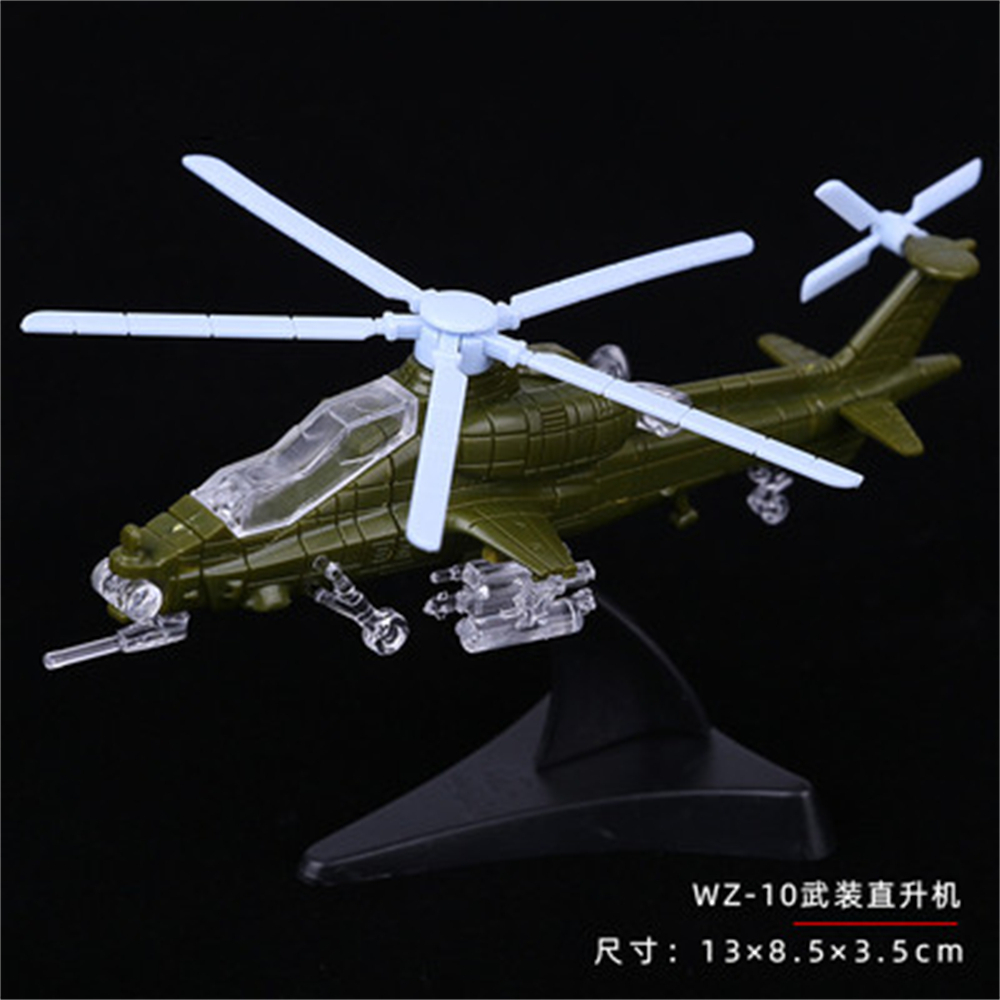 1:115 Scale Chinese Z-10 Helicopter Gunships Aircraft Assembly Mini Plastic Military Model Puzzle Building Figure Toys