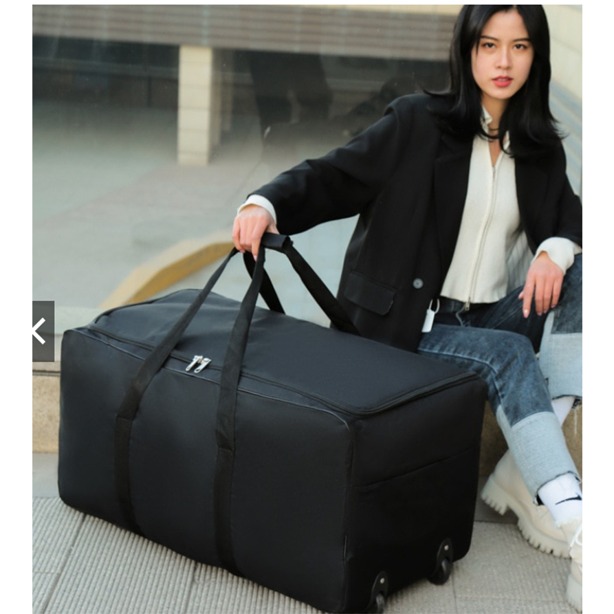 32 Lnch Large Capacity Luggage Bag Air Pull Consignment Bag Study Abroad Moving Bag Oxford Cloth Folding Travel Bag Unisex Wheeled Suitcase