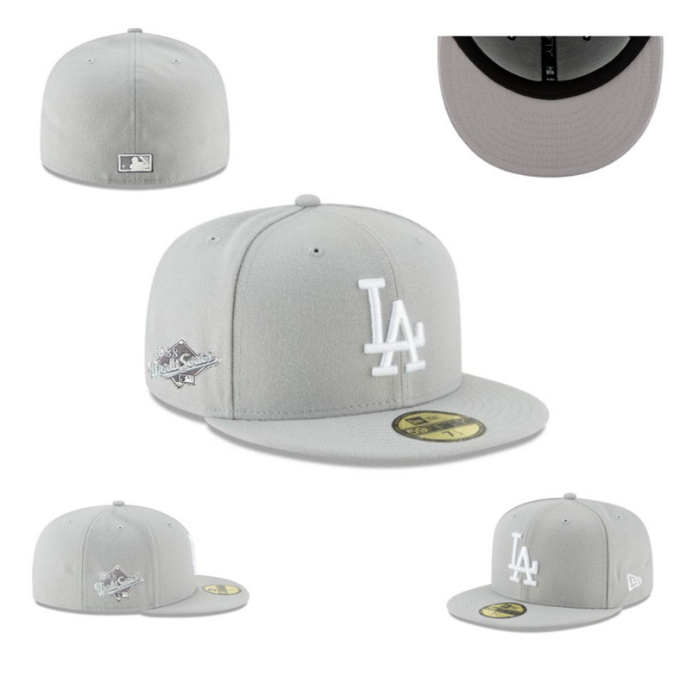 High quality Dodgers__ Team Fit Hat Men's and Women's Fashion Full Closed Leisure Sports Embroidered Hat