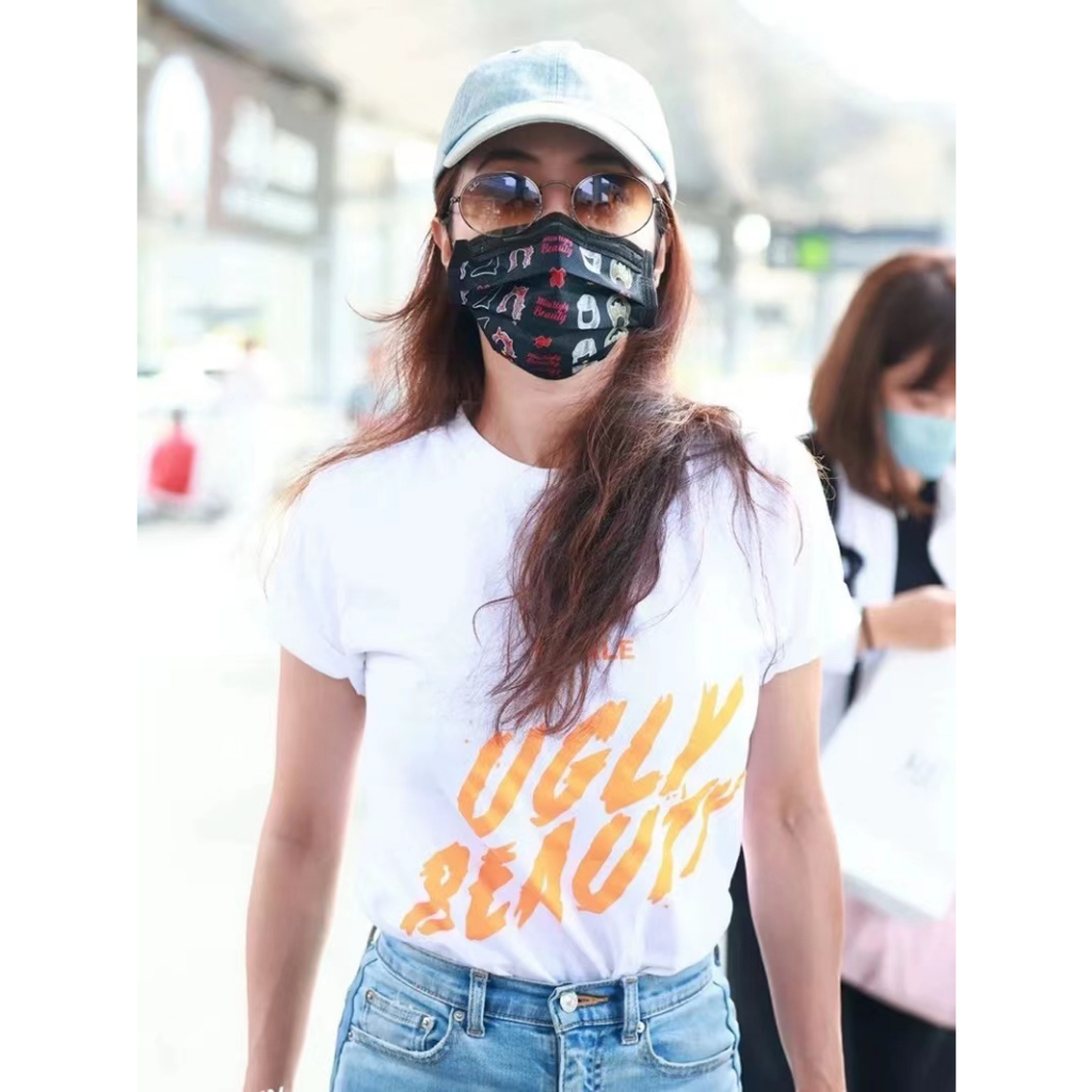 Jolin Tsai Same Style Support Clothes Concert Men Women Merchandise Short-Sleeved T-Shirt ugly beauty Pure Cotton Summer Top